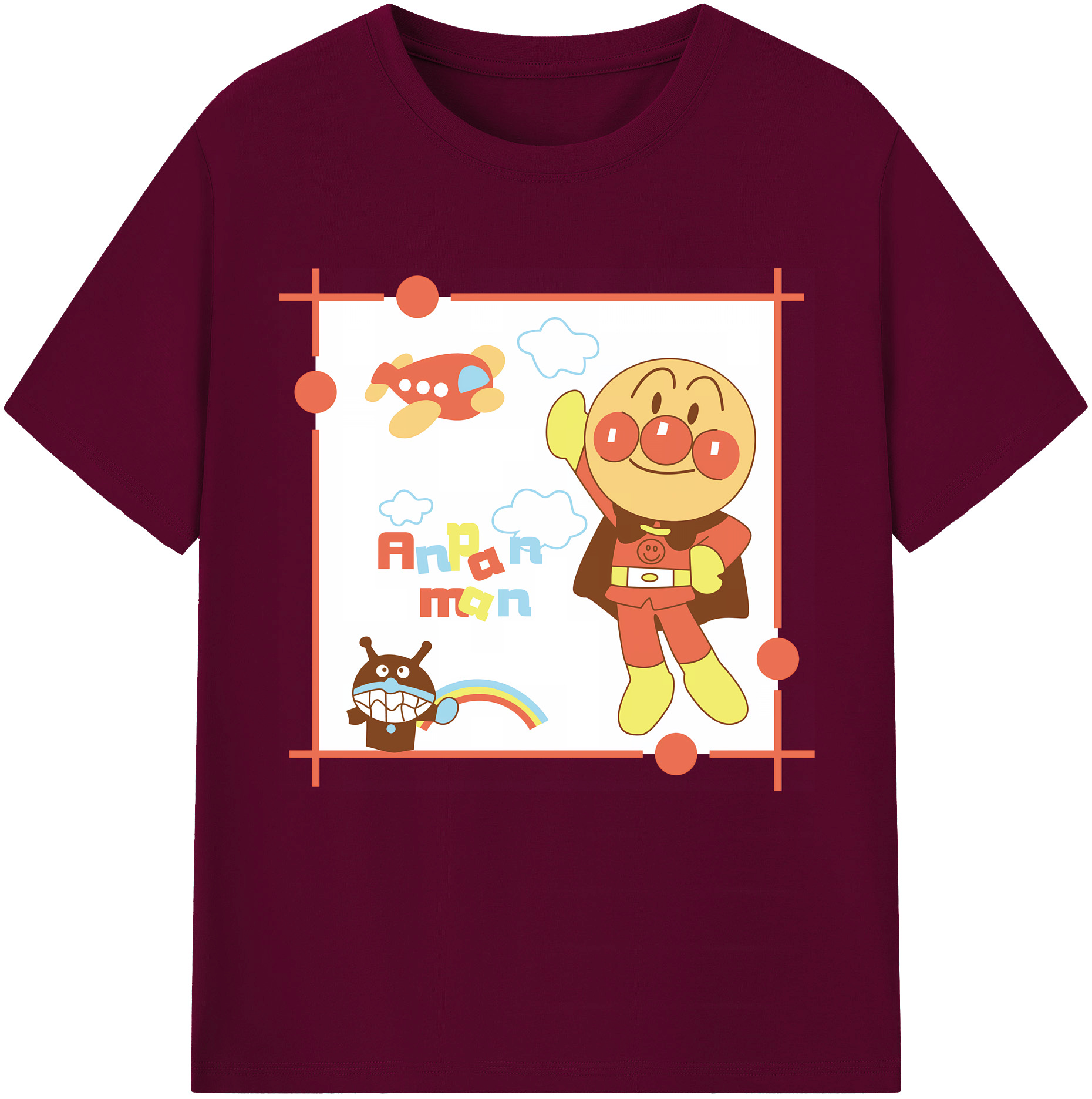 （画像用） アンパンマン Anpanman レディースカジュアルプリントTシャツ（綿100％）